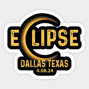 Dallas Texas Tx Total Solar Eclipse 2024 Totality Sticker